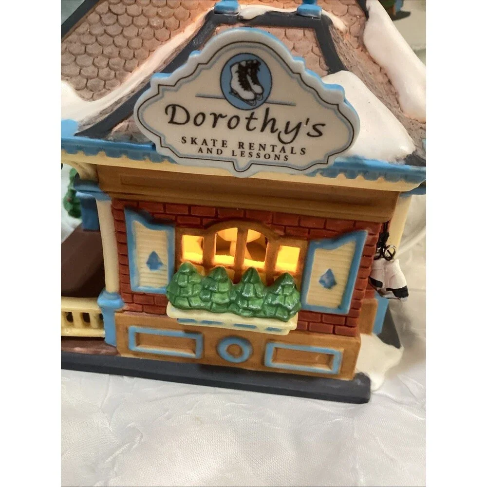 Dept 56 Christmas Lighted House Dorthy's Skate Rental Heritage Collection 1999